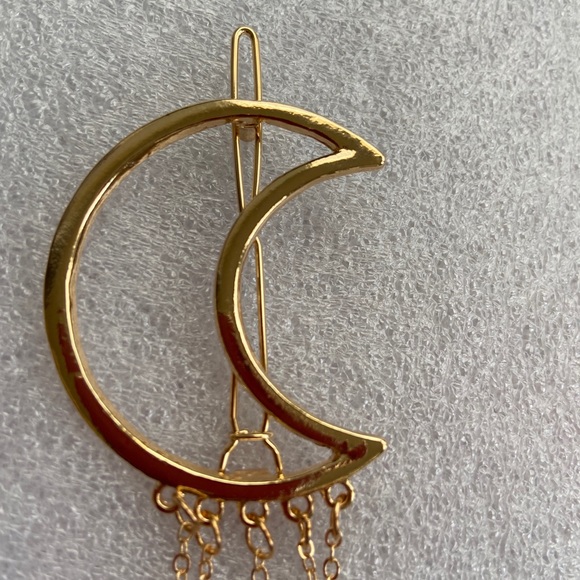 💕Last one Moon Tassels Drop Hair Pins Hair Clip - Picture 2 of 7